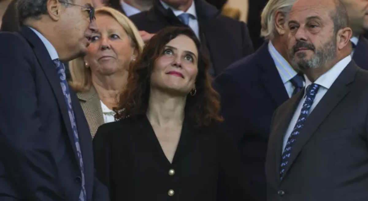 Ayuso en el Bernabéu
