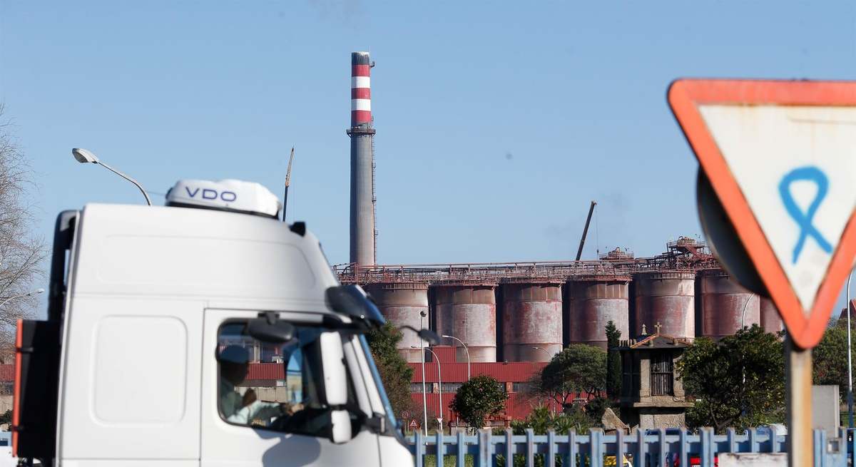 Instalaciones de Alcoa en la planta mariñana de San Cibrao.