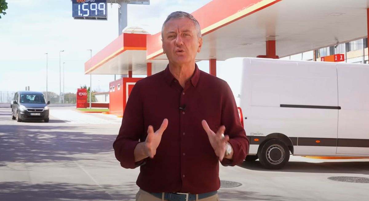 Joseba Barrenengoa en una gasolinera de EasyGas