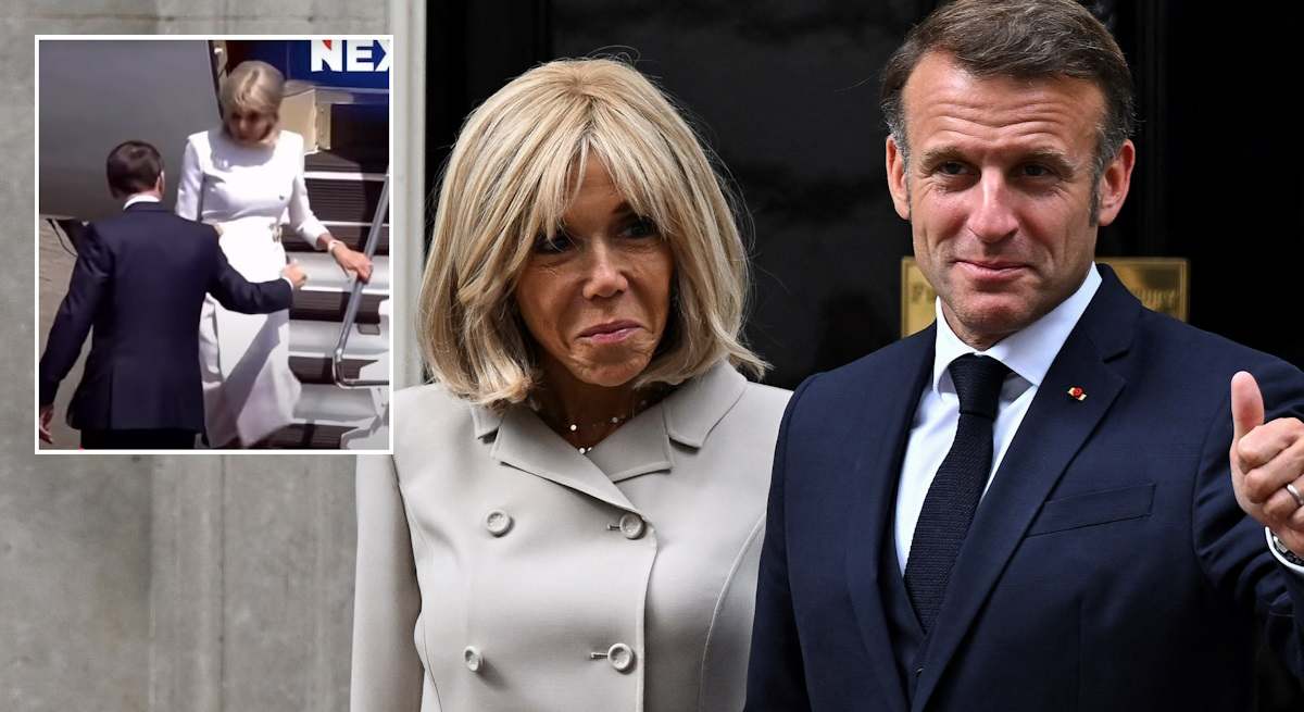 Emmanuel y Brigitte Macron, en Reino Unido