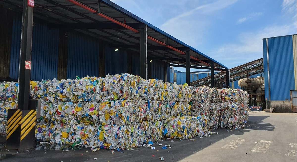Materiales para reciclado en Sogama.