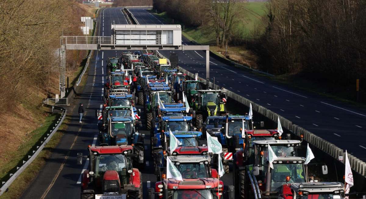 Protestas de agricultores franceses por la legislación europea.