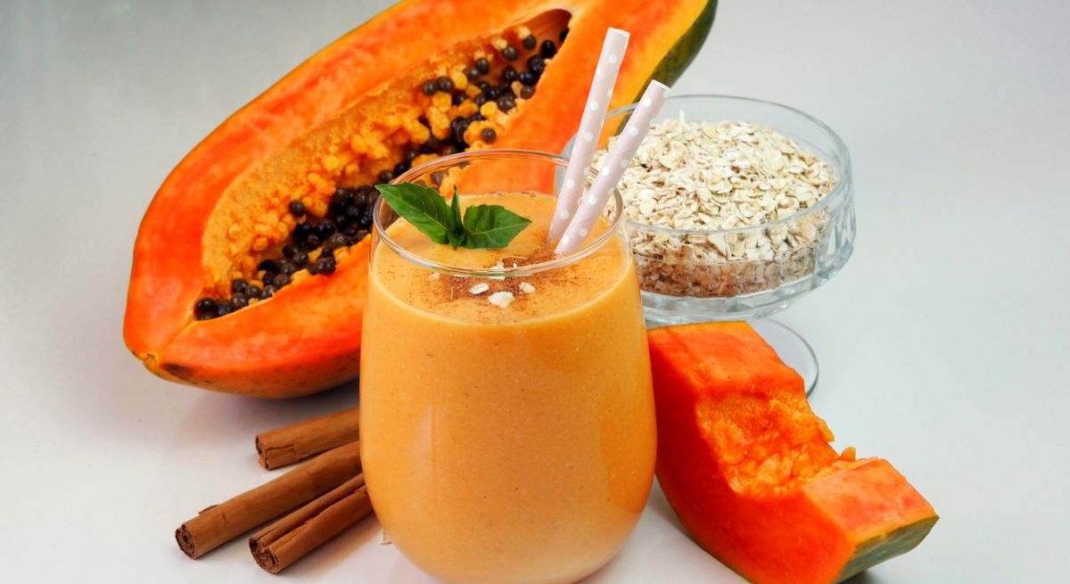 Batido de papaya y avena