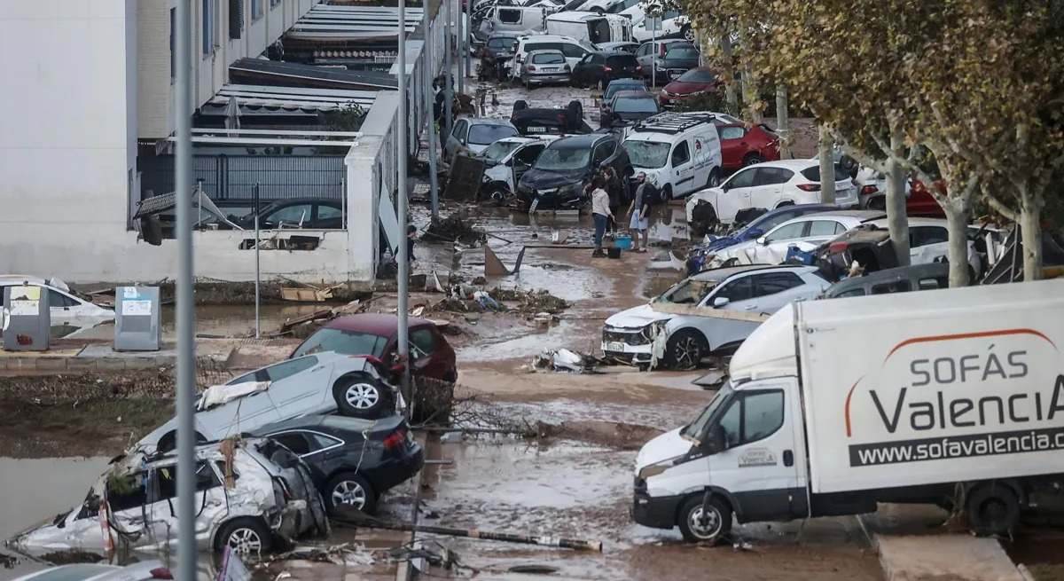 Una zona afectada por las inundaciones en Valencia.