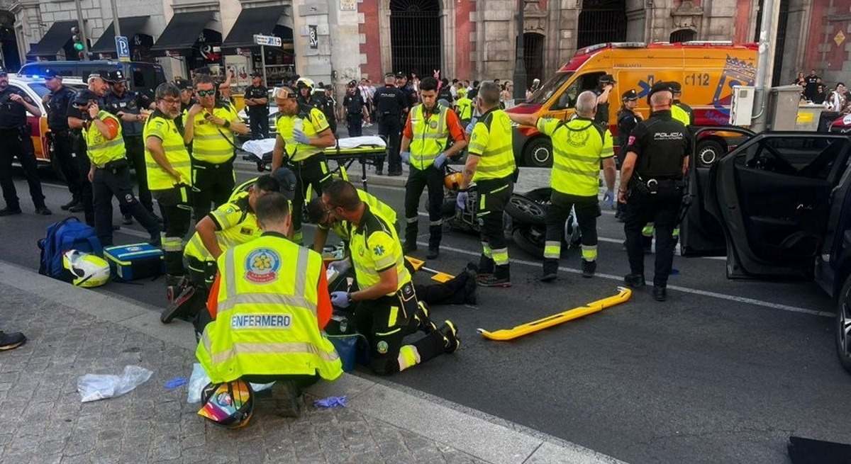 Imagen del atropello facilitada por la Policía Municipal de Madrid.