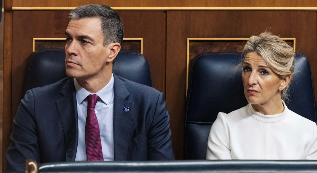 Pedro Sánchez y Yolanda Díaz en el Congreso de los Diputados.