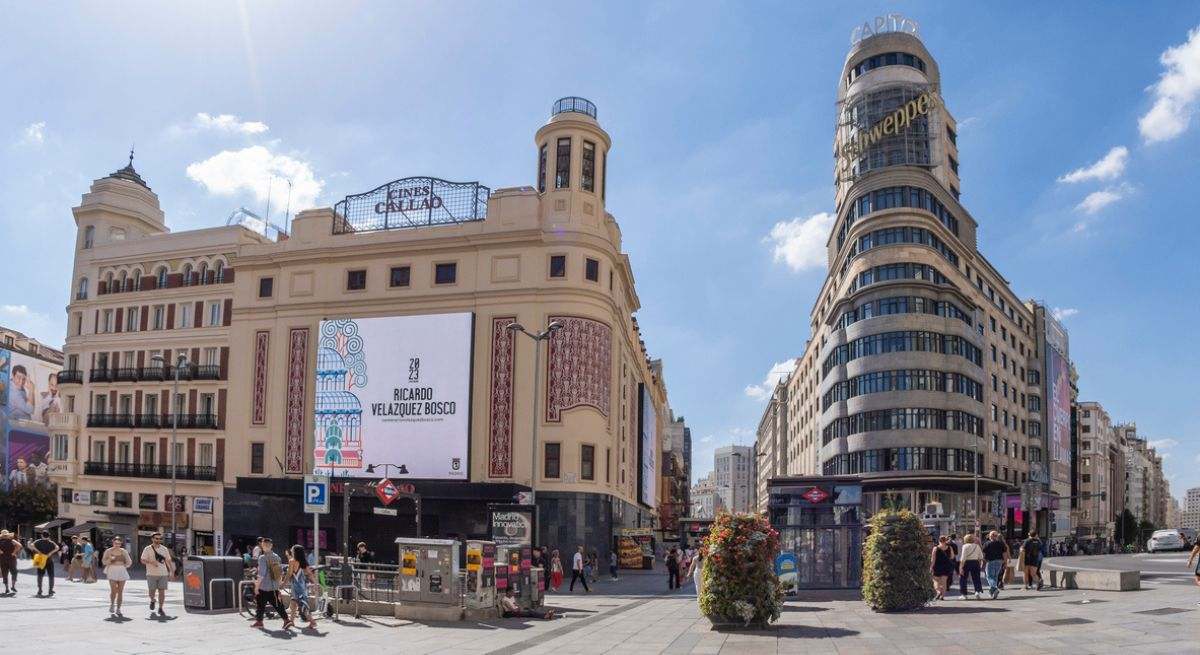 Plaza de Callao en el centro de Madrid