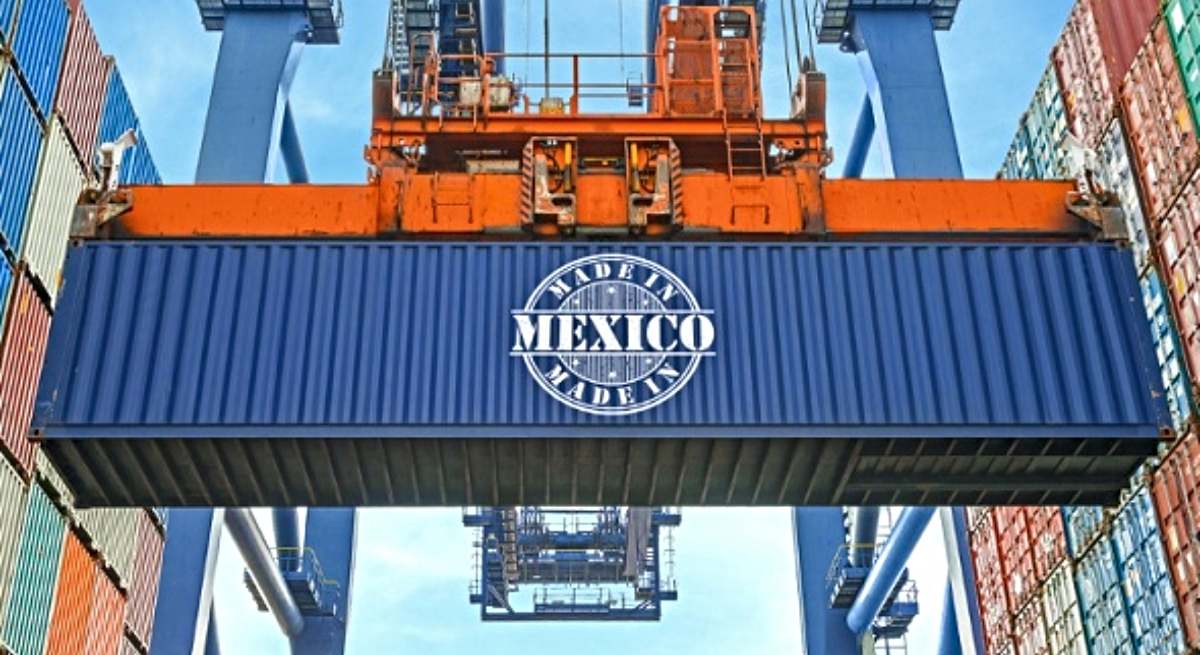 Un contenedor de productos mexicanos