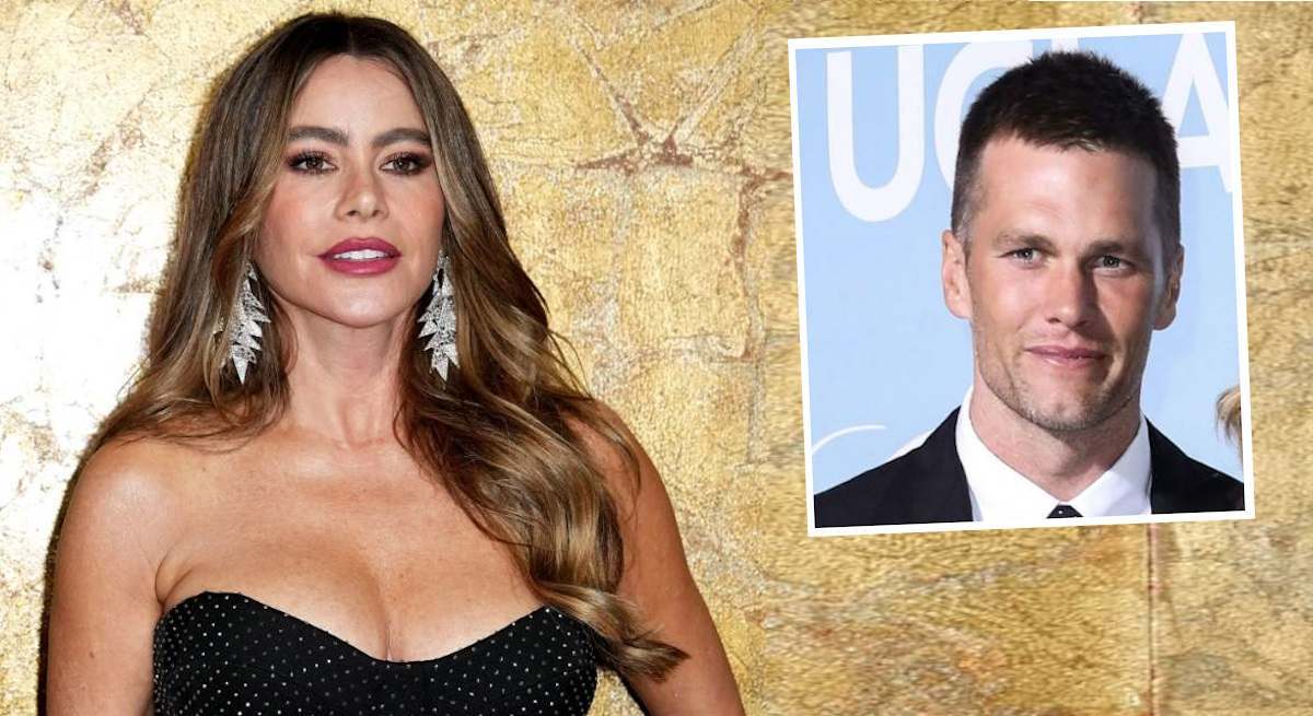  Sofia Vergara y la estrella de fútbol americano Tom Brady