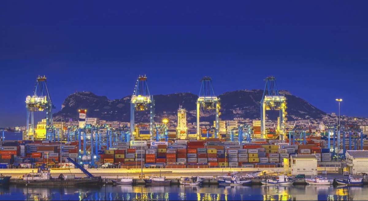 Puerto de Algeciras, de noche