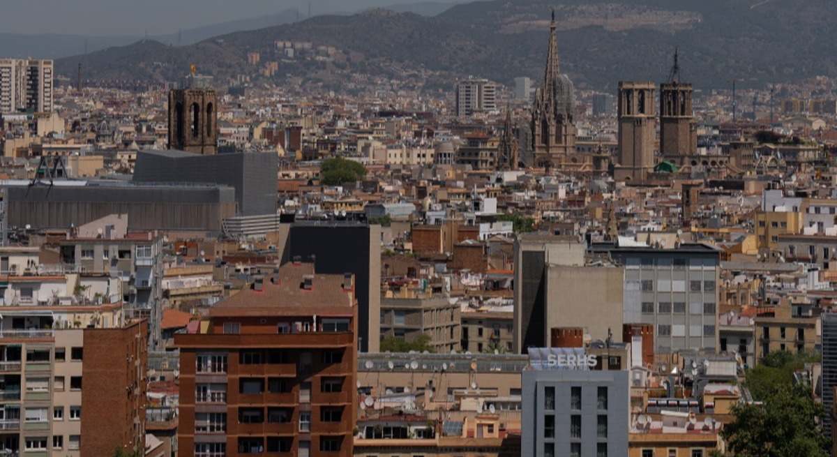 Vista de edificios en Barcelona