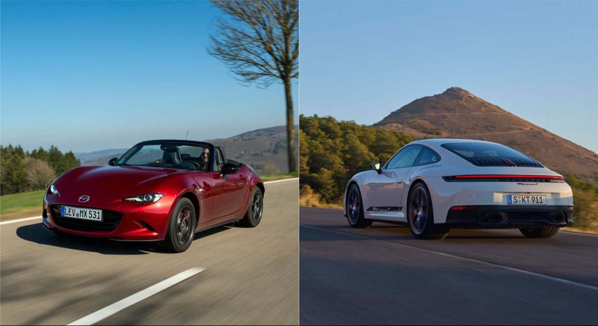 Mazda MX-5 y Porsche 911
