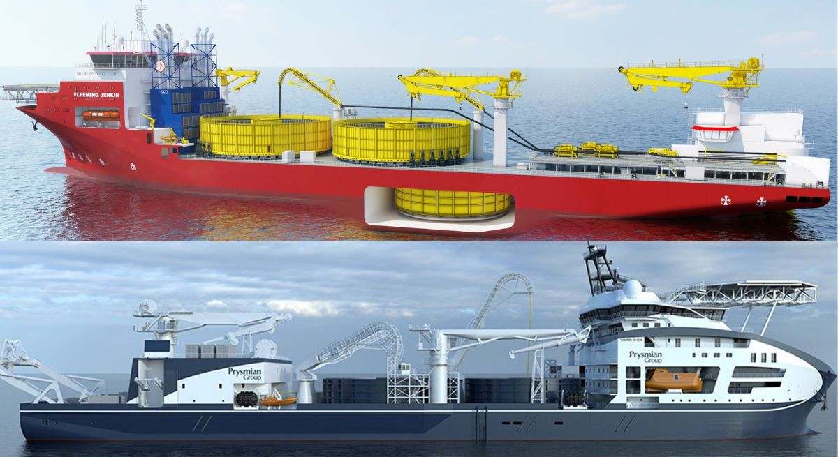 Estos son los dos buques clave para instalar kilométricos cables eléctricos submarinos