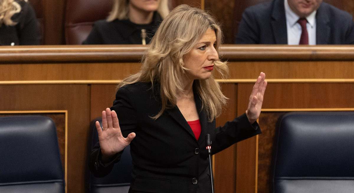 La vicepresidenta segunda del Gobierno, Yolanda Diaz, en el Congreso