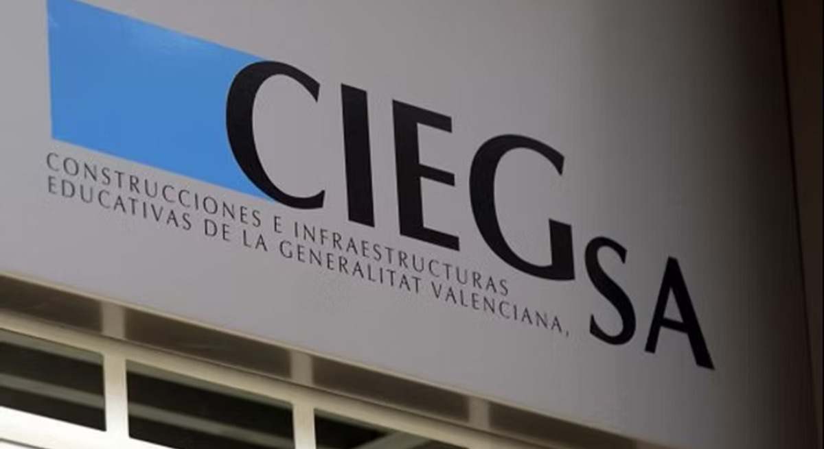 Cartel con el logotipo de Ciegsa.