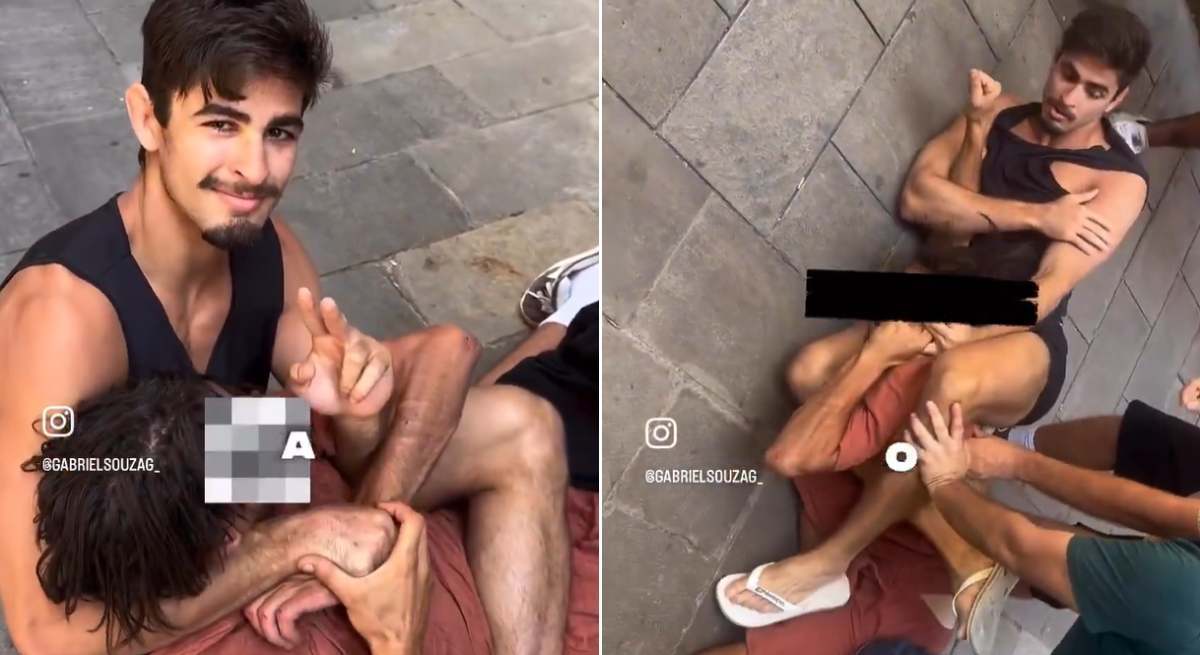 Dos turistas brasileños expertos en Jiu-Jitsu se encuentran con un ladrón en Barcelona.