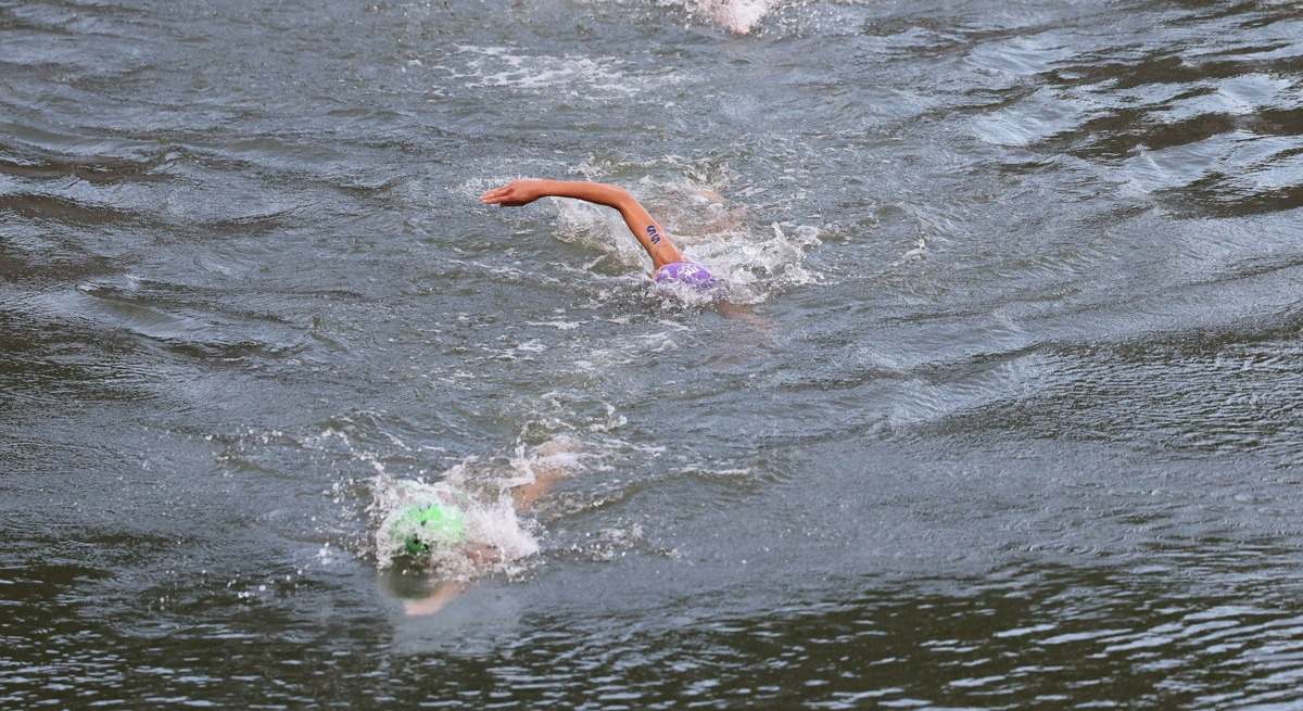 Imagen de la prueba de triatlón femenino en los Juegos Olímpicos.