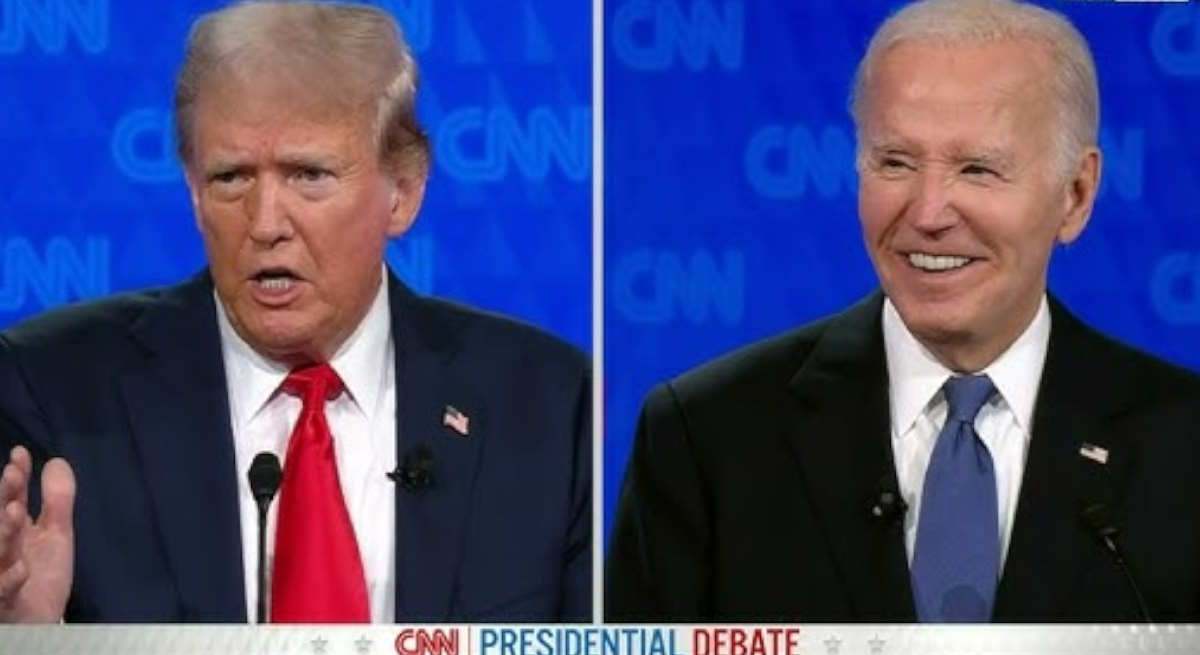 Biden y Trump en pleno debate