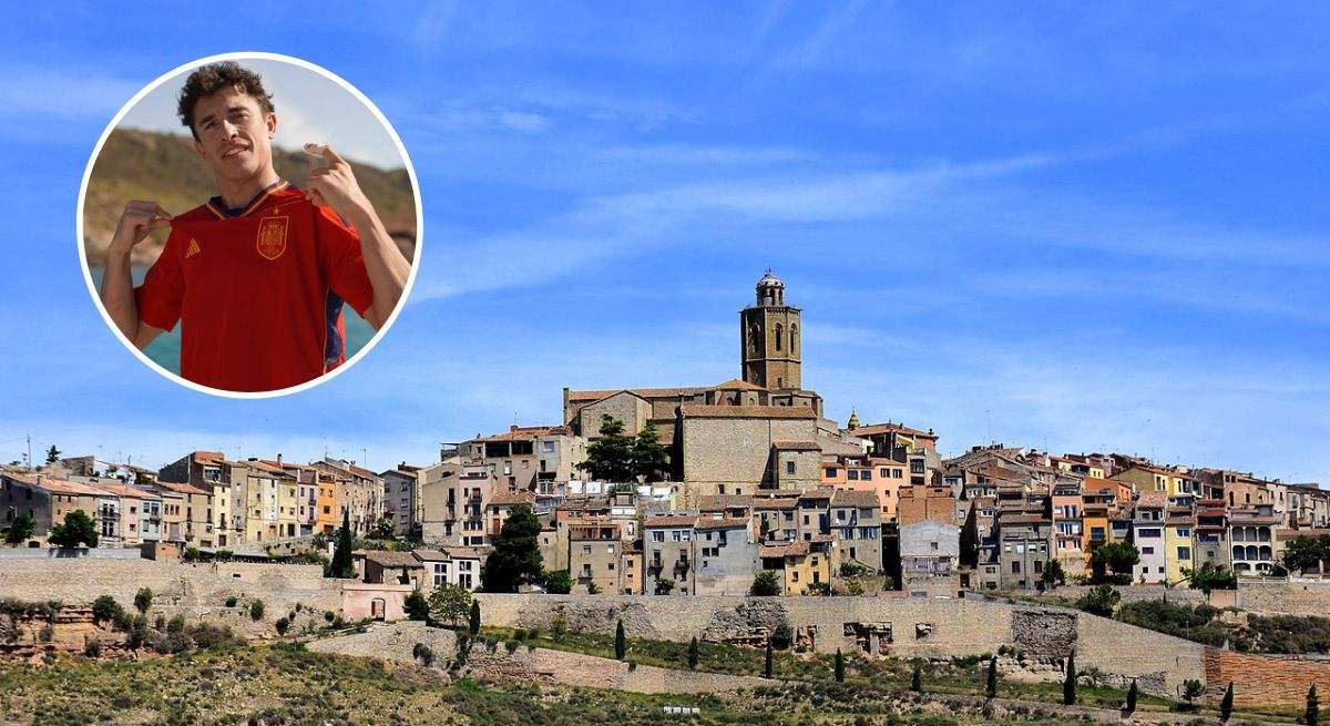 Pueblo de Cervera con Marc Márquez