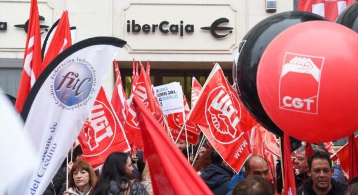 Protesta de empleados de banca / EP