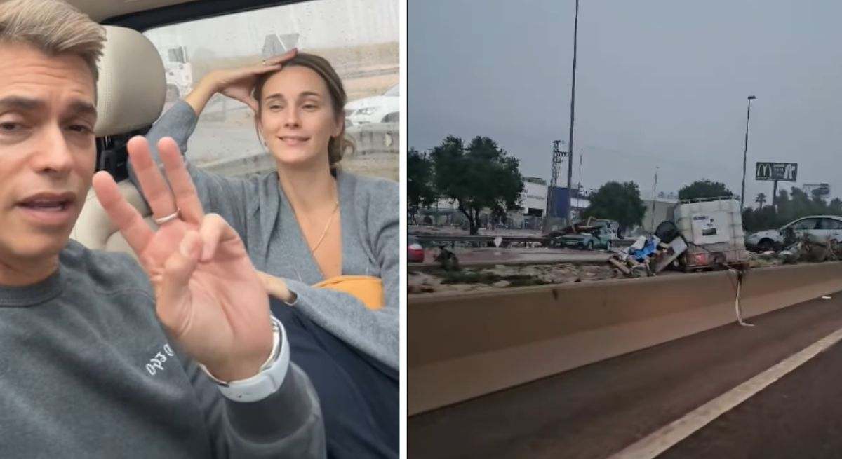 Carlos Baute y su mujer, atrapados en la carretera