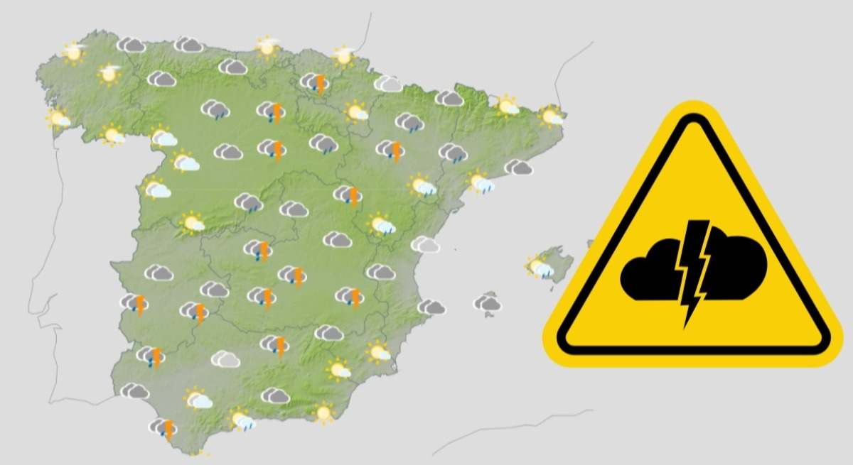 Alerta de la AEMET por fuertes lluvias en toda España.