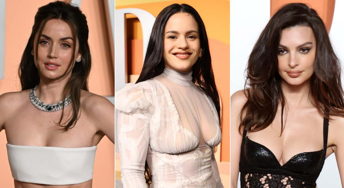 Ana de Armas, Rosalía y Emily Ratajkowski en la fiesta de Vanity Fair.