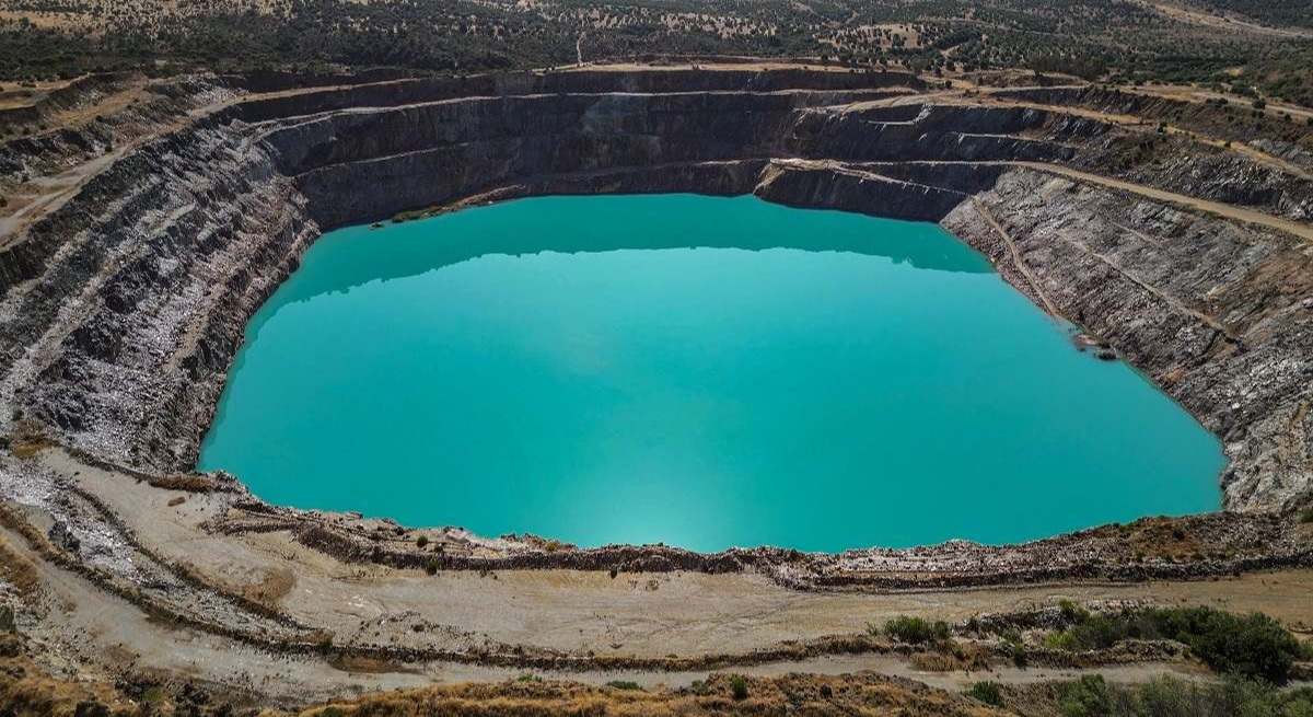 Vista de la corta minera de Aznalcóllar