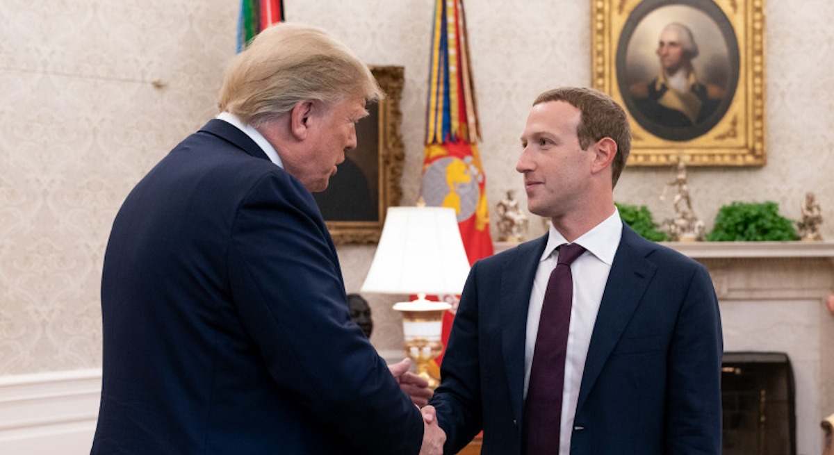 Mark Zuckerberg y Donald Trump