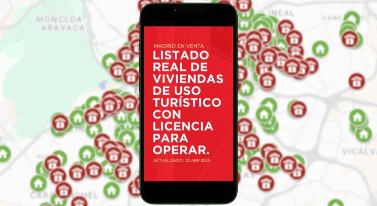 Listado de VUT sin licencia publicado por el PSOE.