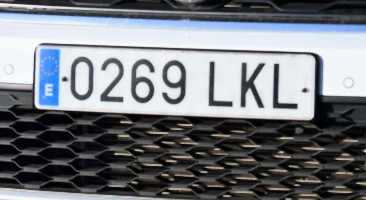 Matrícula de un coche