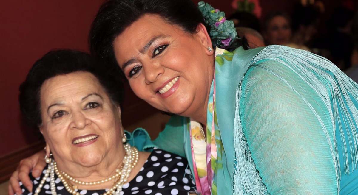 María del Monte y su madre