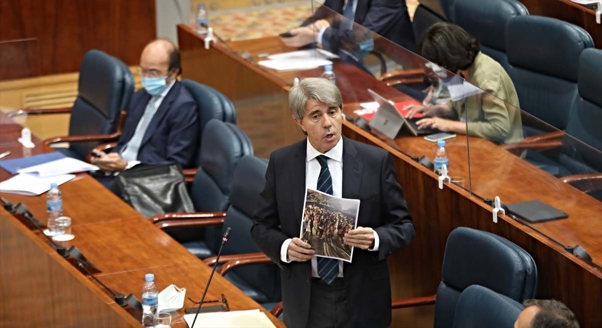 Ángel Garrido, interviene en una sesión plenaria en la Asamblea de Madrid / EP