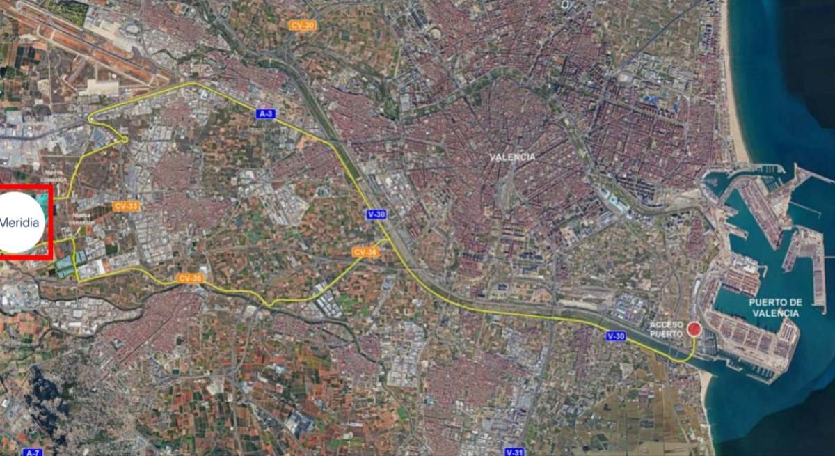 Proyecto logístico Aldaia en Valencia, de Meridia
