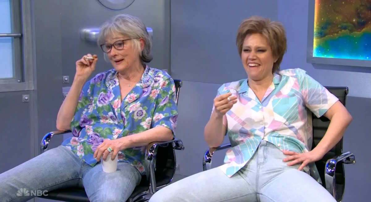 Meryl Streep y Kate McKinnon en 'SNL50: The Anniversary Special' el domingo