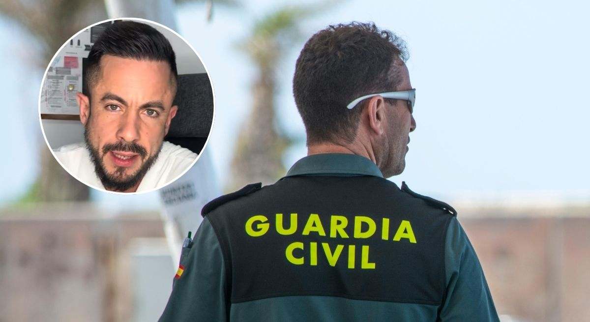 Un guardia civil de espaldas