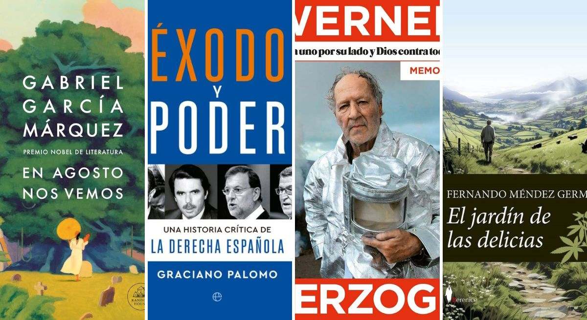 Gabriel García Márquez, Graciano Palomo, Werner Herzog y Fernando Méndez Germain