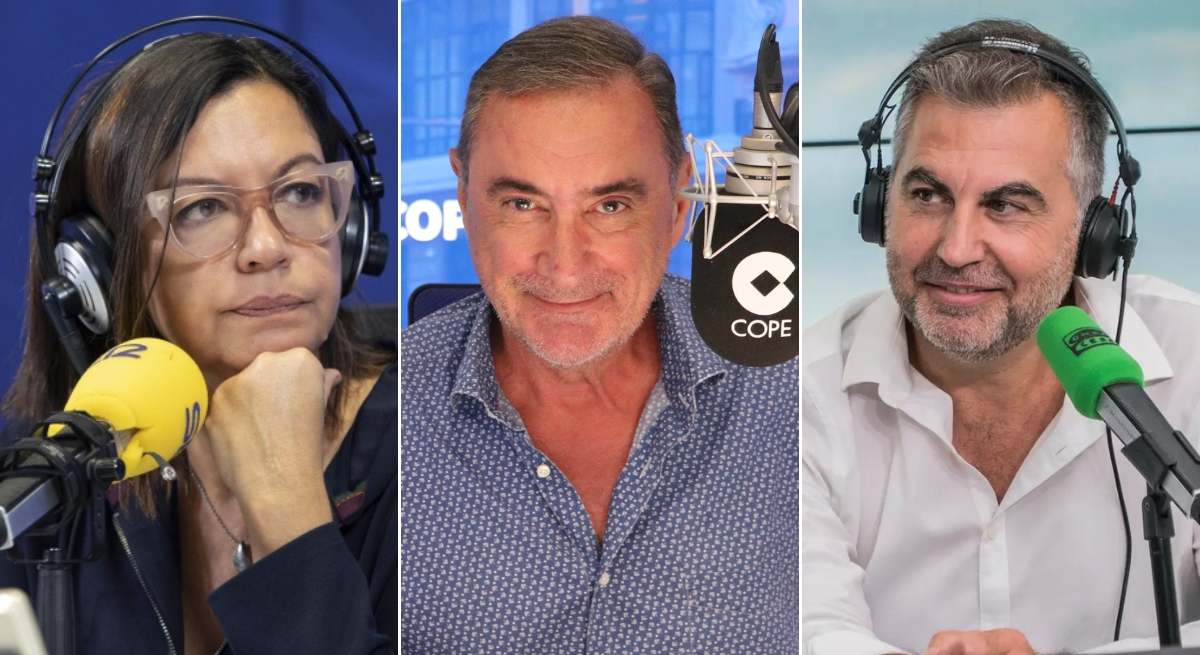 Àngels Barceló, Carlos Alsina y Carlos Herrera 