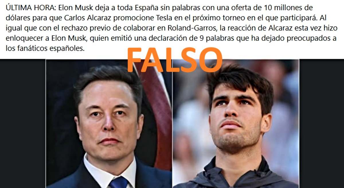 Una de las publicaciones falsas que podemos encontrar en Facebook