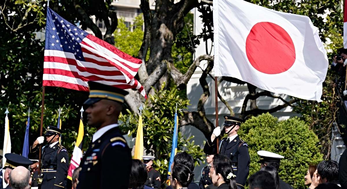 Banderas de Estados Unidos y Japón en un acto en EEUU / EP