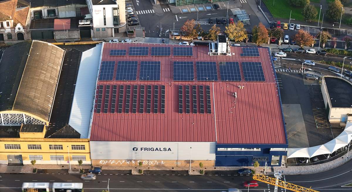 Vista de las instalaciones de Frigalsa desde captura de dron.