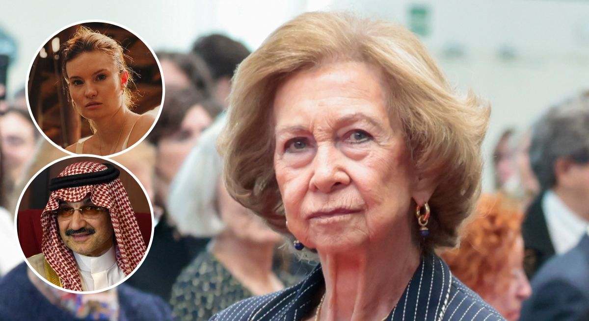 La reina Sofía, el jeque Al Waleed Bin Talal y la modelo Penélope Heilmann