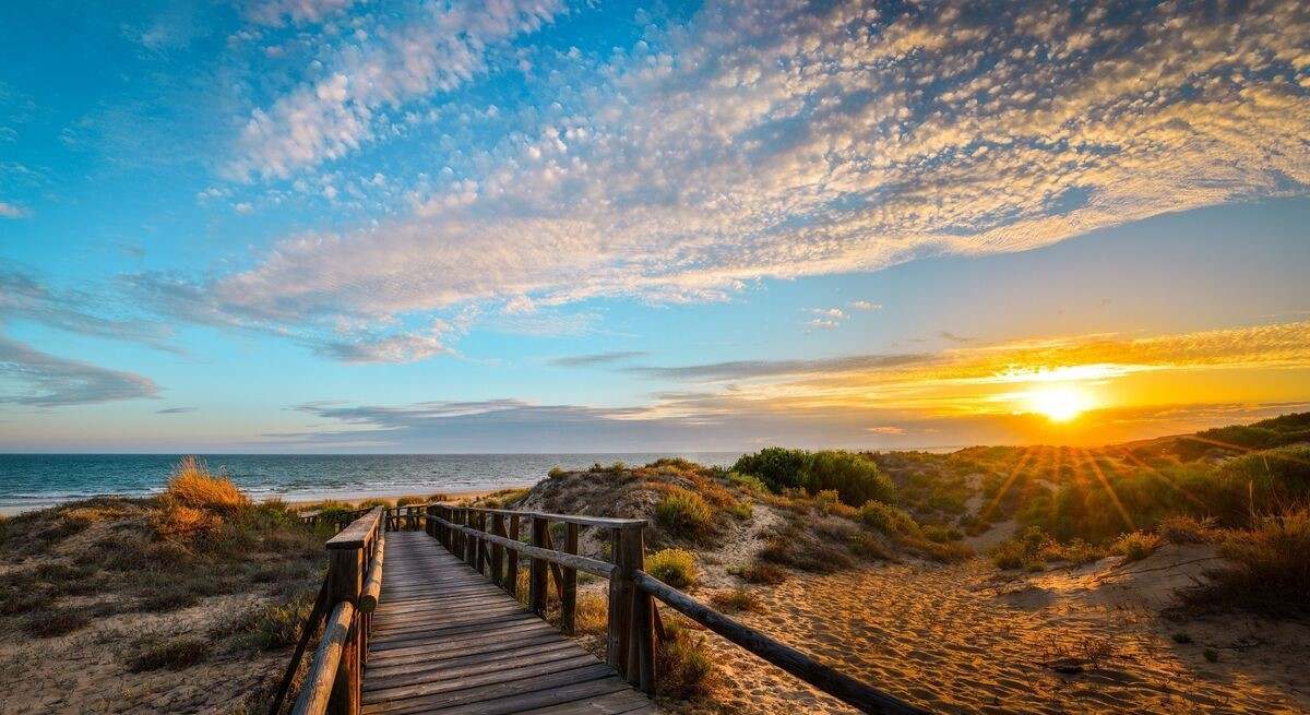 Puesto de Sol en la Playa de Punta Umbría