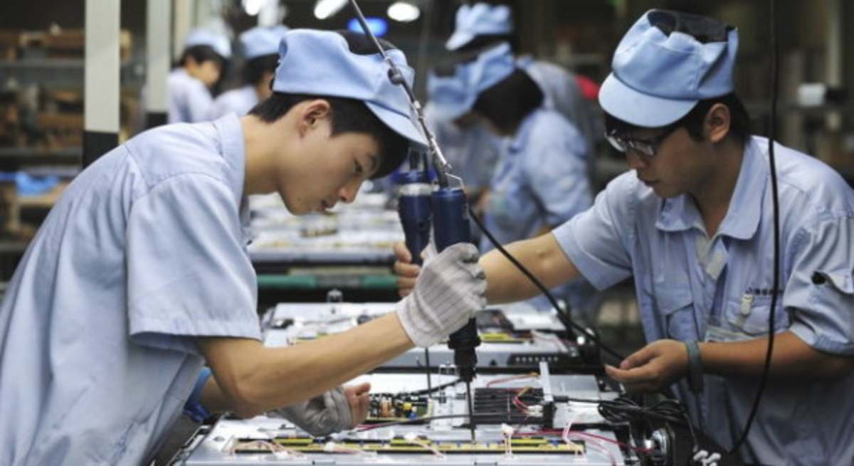 Trabajadores chinos