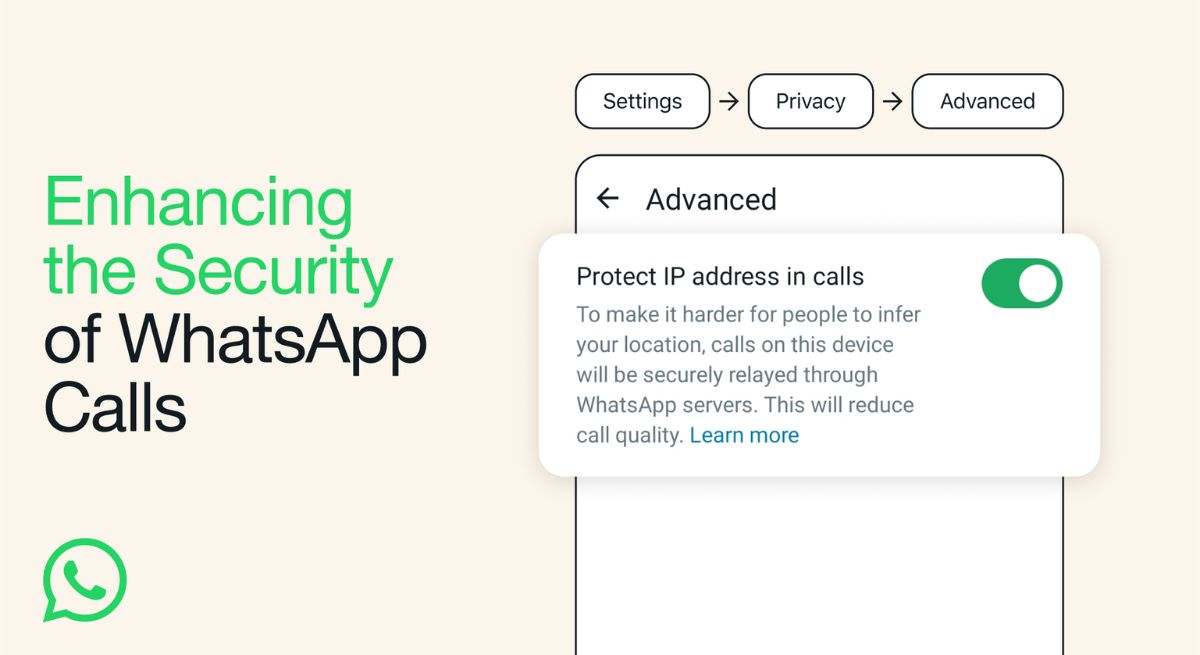 WhatsApp esconder dirección IP