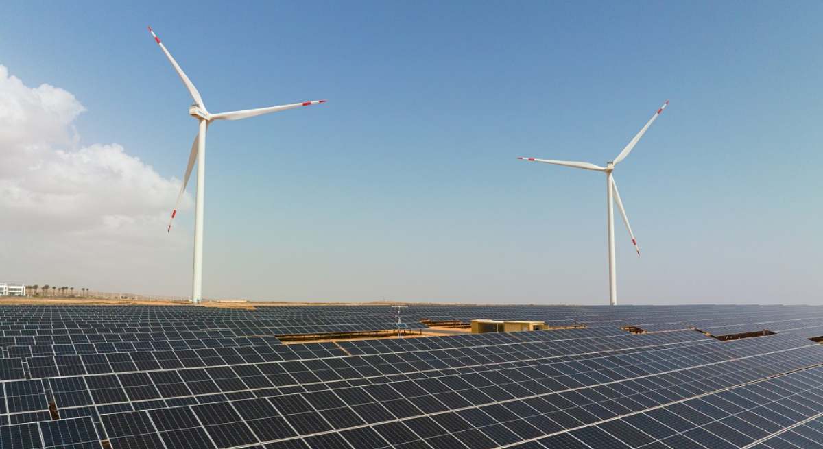 Parque eólico-fotovoltaico Puerto del Rosario, en Fuerteventura. / Naturgy