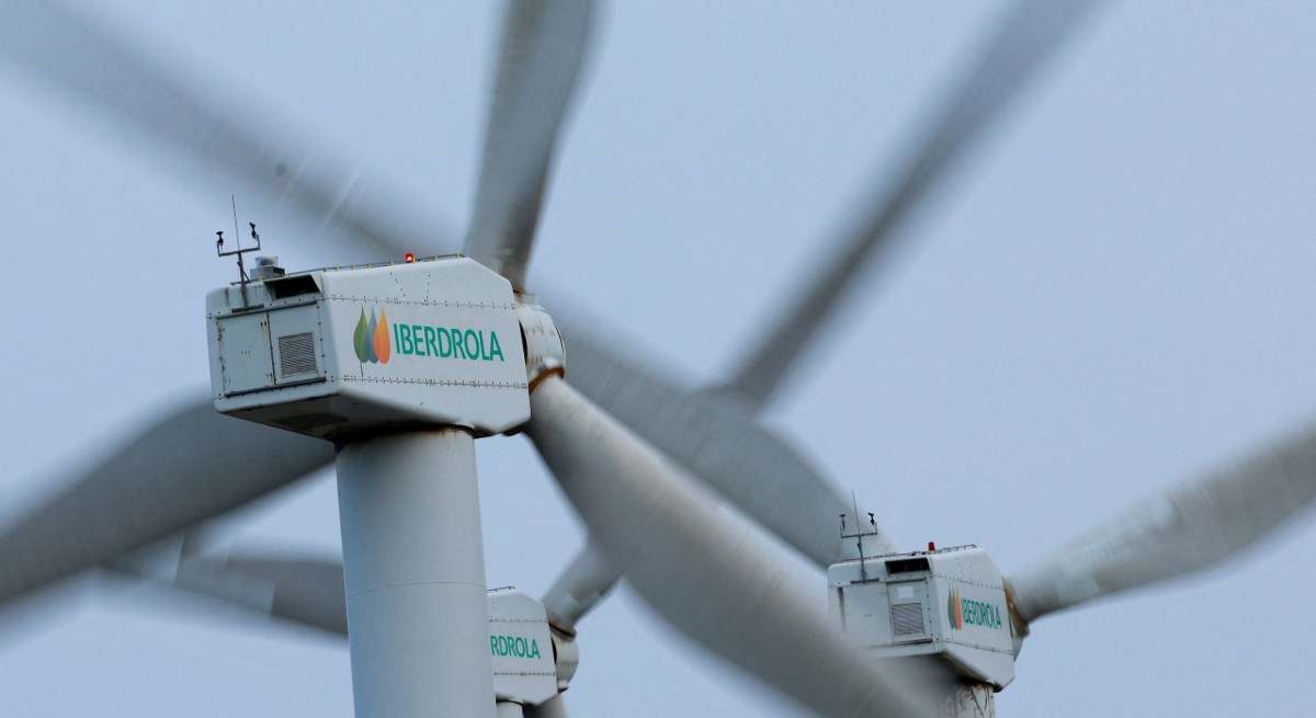 Turbina en un parque eólico de Iberdrola