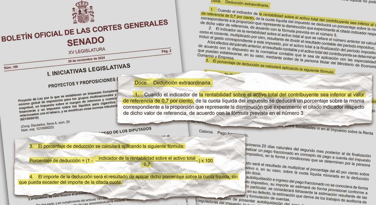 Extracto del proyecto de ley publicado por el Boletín de las Cortes Generales.