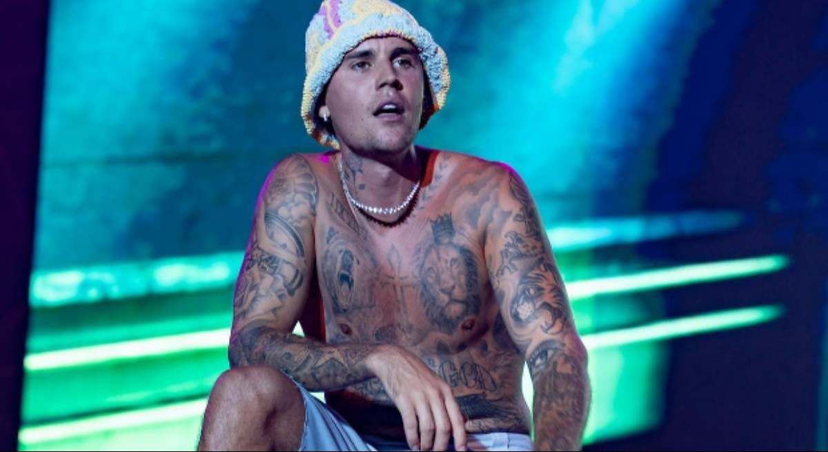 Justin Bieber durante un concierto