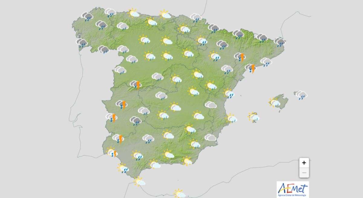 Tiempo este fin de semana en España. / Foto: AEMET